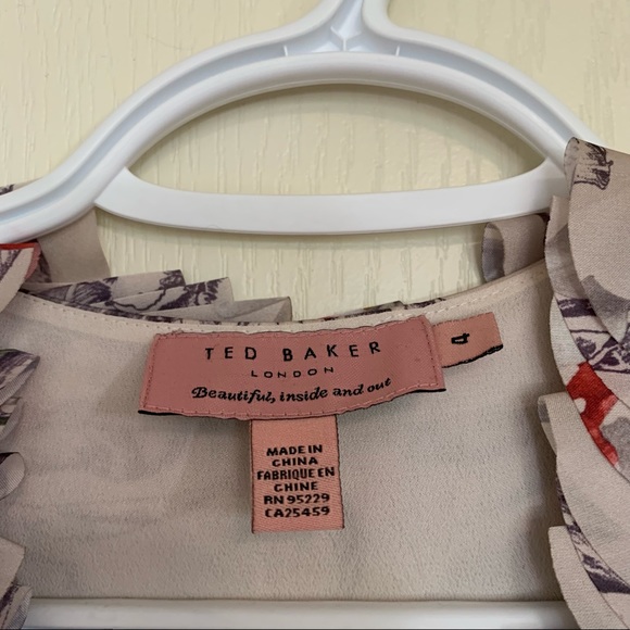 Ted Baker, Cream, Floral Pattern Dress - Picture 4 of 7